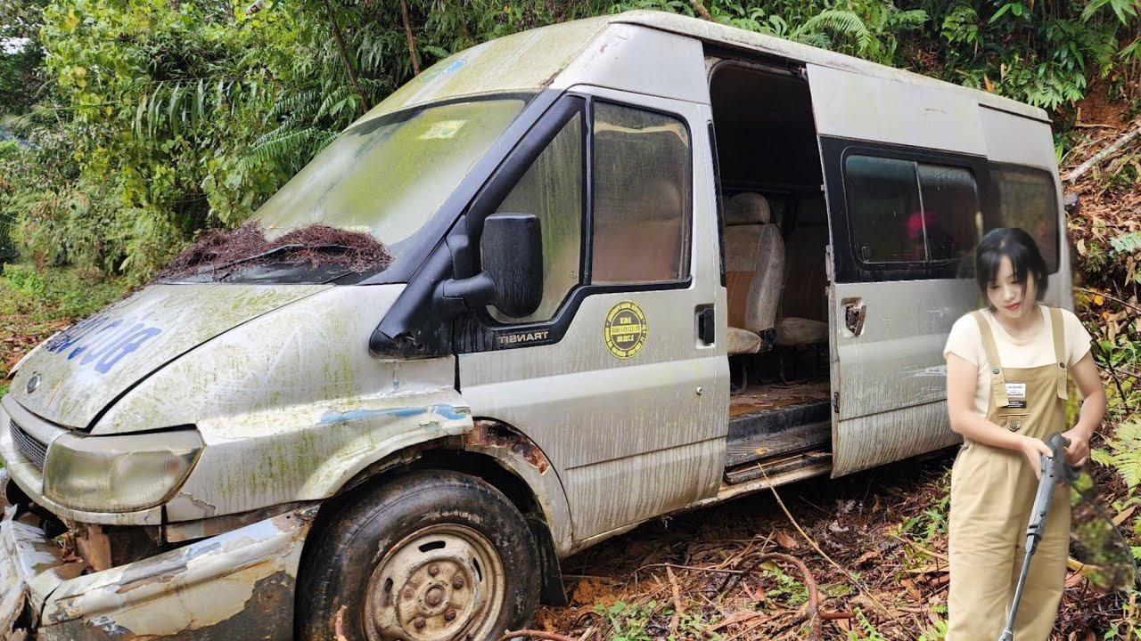 💡天才女孩挑战修复面包车，全车零件拆卸翻新，和新车没差别！Genius girl challenges to repair the van! 林果儿