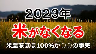 2023年には米農家のほぼ100％が〇〇経営になる！？このままでは日本人を支えてきた米が食べられなくなる・・・　#グレートリセット  #食糧危機　#2022