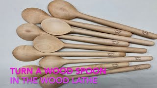 TURN A WOOD SPOON IN THE WOOD LATHE
