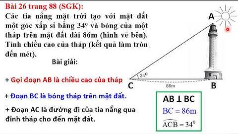 NGT Toán 9 - Ứng Dụng Thực Tế Của Tỉ Số Lượng Giác