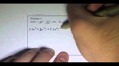 Adding Polynomials with Missing Terms - Problem 3