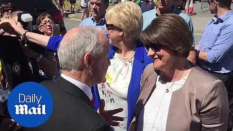 DUP leader Arlene Foster attends Gaelic football f...