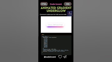 Animated Gradient Under glow Animation using HTML CSS  #coding #webdevelopment