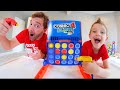 Father & Son CONNECT 4 BLAST! / A Nerf Gun Game?!