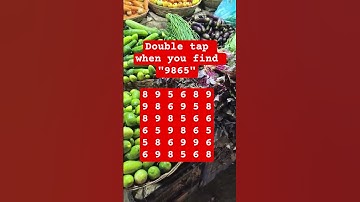 Observation Visual Test: 5 Seconds For You To Spot:9865. Try Your Skills!  #search #puzzle #shorts