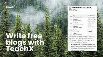 How to create free blogs using TeachX