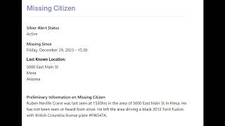 EAS - SILVER Alert Issued for Mesa, Arizona