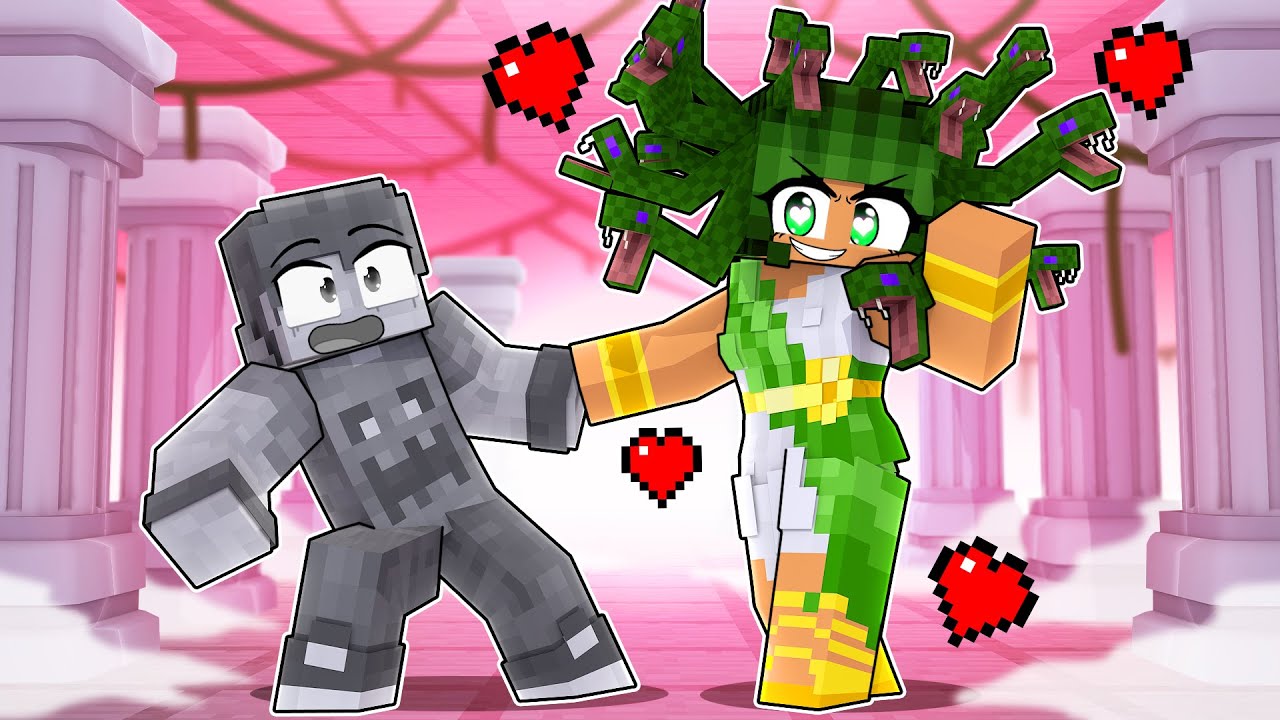 A GAROTA MEDUSA está APAIXONADA no P3DRU no Minecraft