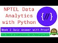 NPTEL Data Analytics with Python week 2 quiz answers(with proof of each answer)