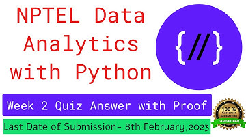 NPTEL Data Analytics with Python week 2 quiz answers(with proof of each answer)