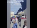 SCENES Black smoke billowing after two US Navy jets collided while performing an aerial maneuver