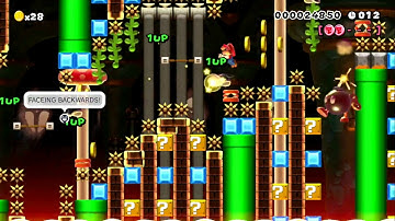 たった20秒の大迫力A長押し鬼畜全自動 Keep A by Riku☆`・ω・´ ~ Miiverse - SUPER MARIO MAKER - NO COMMENTARY 1bh