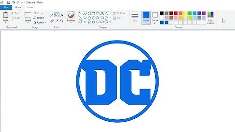 How to draw DC Comics logo in MS Paint | Easy step by step drawing