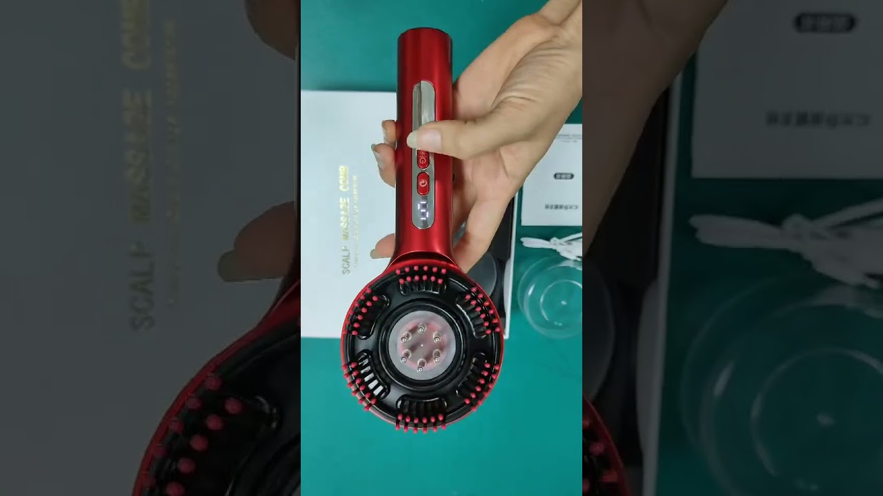 Electric Red Light Scalp Head Massager Vibration Comb Brush