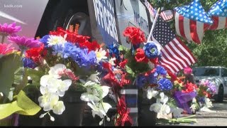 Growing memorial for fallen police officer