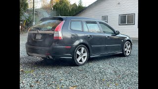 2006 Saab 9-3 Sportwagon YS3F 2.8 V6 Turbo Engine Test Run Video