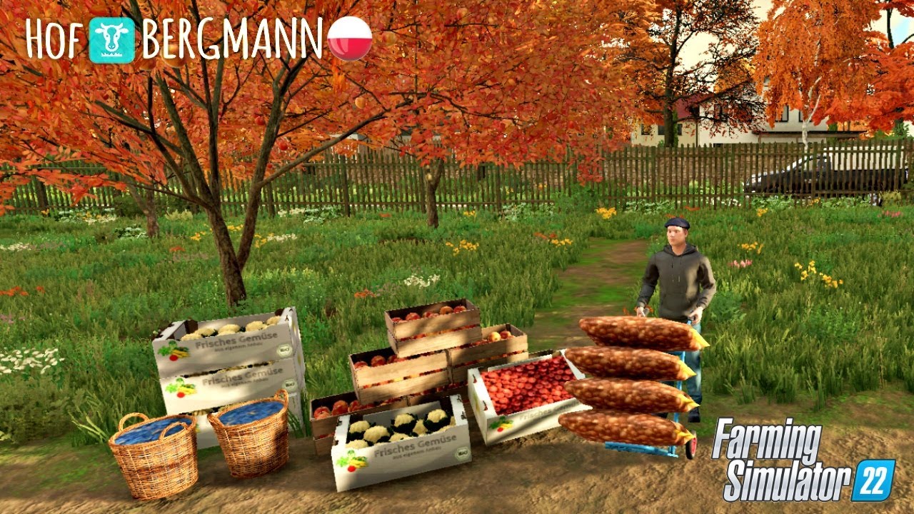 Zbiór warzyw. Ogród jesienią na Hof Bergmann ☆ Farming Simulator22 ☆  #11 ㋡ Anton
