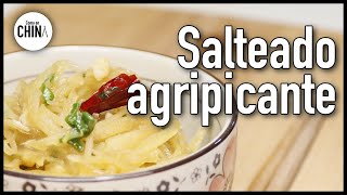 RECETA CHINA VEGANA | Salteado de patata AGRIPICANTE 酸辣土豆丝