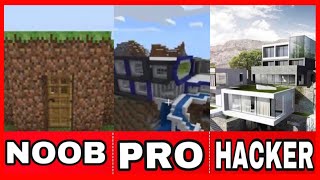 Minecraft NOOB vs PRO vs HACKER: HOUSE BUILD CHALLENGE