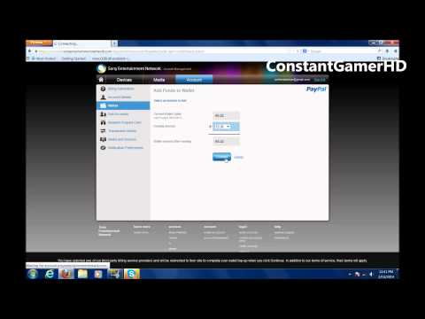 How To Add Funds To PSN Wallet Using PAYPAL!