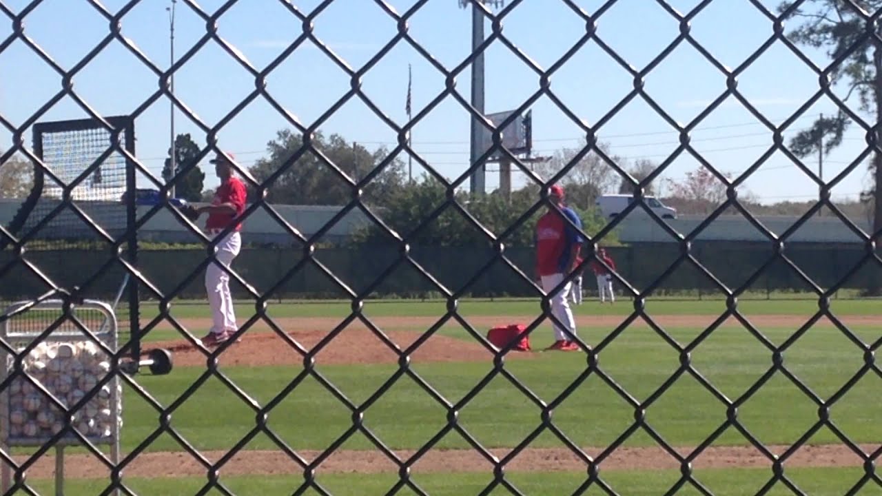 Miguel Alfredo Gonzalez Pitching at Phillies Spring Training YouTube