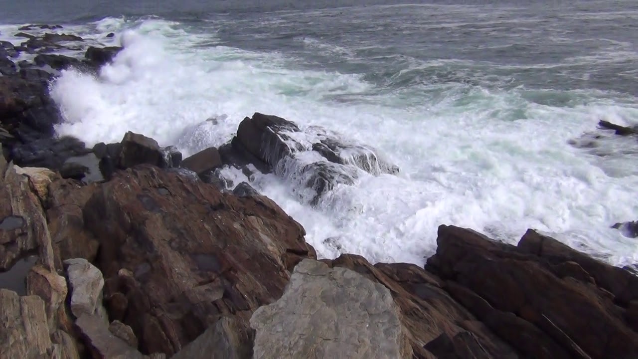 Waves crashing on Giant Steps on Bailey Island Maine 2 YouTube