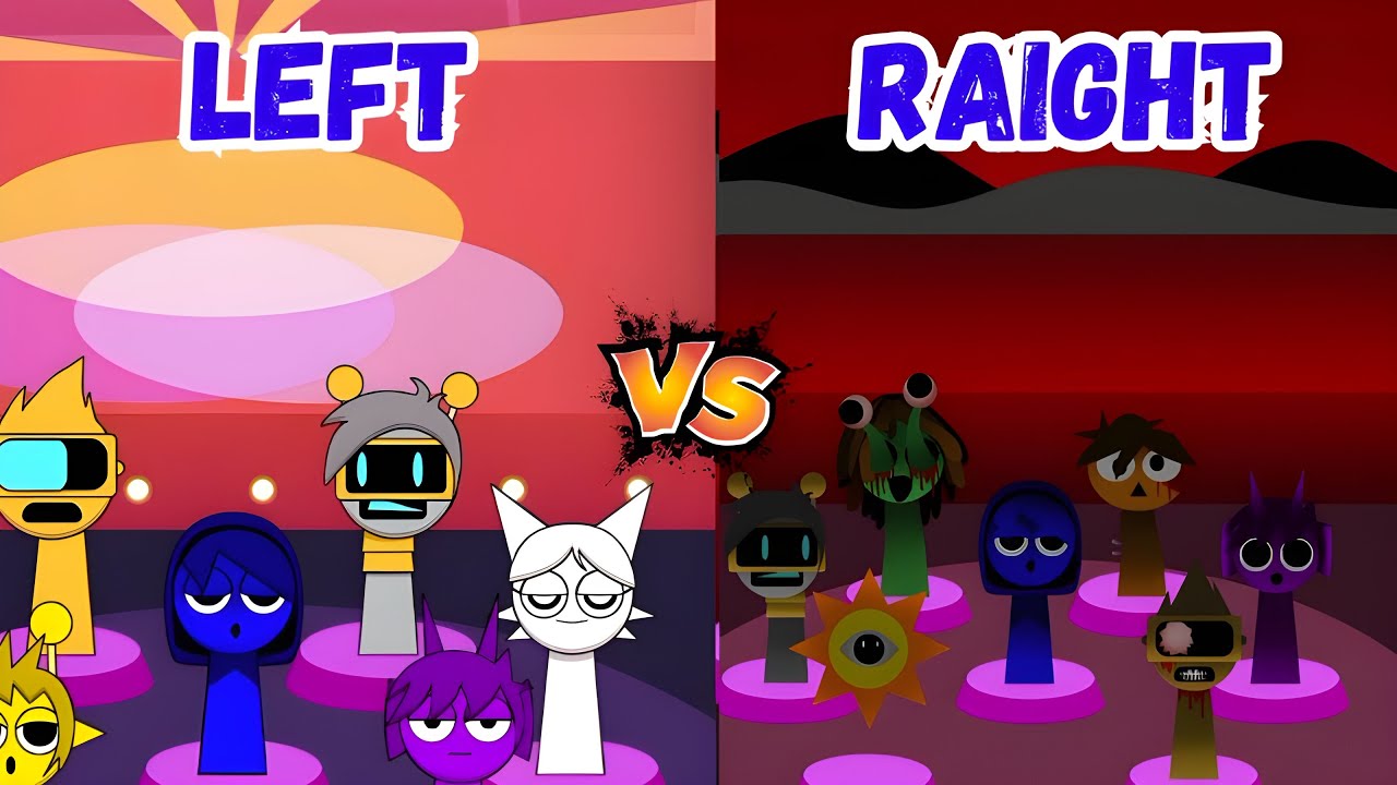 SPRUNKI LEFT OR RIGHT MUSIC BEATS! #sprunki #incredibox - YouTube