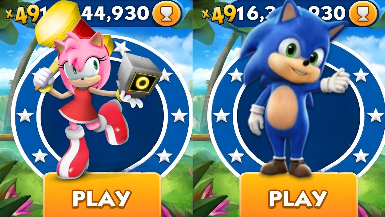 Sonic Dash - Hunter Amy VS Baby Sonic _ Movie Sonic vs All Bosses Zazz ...