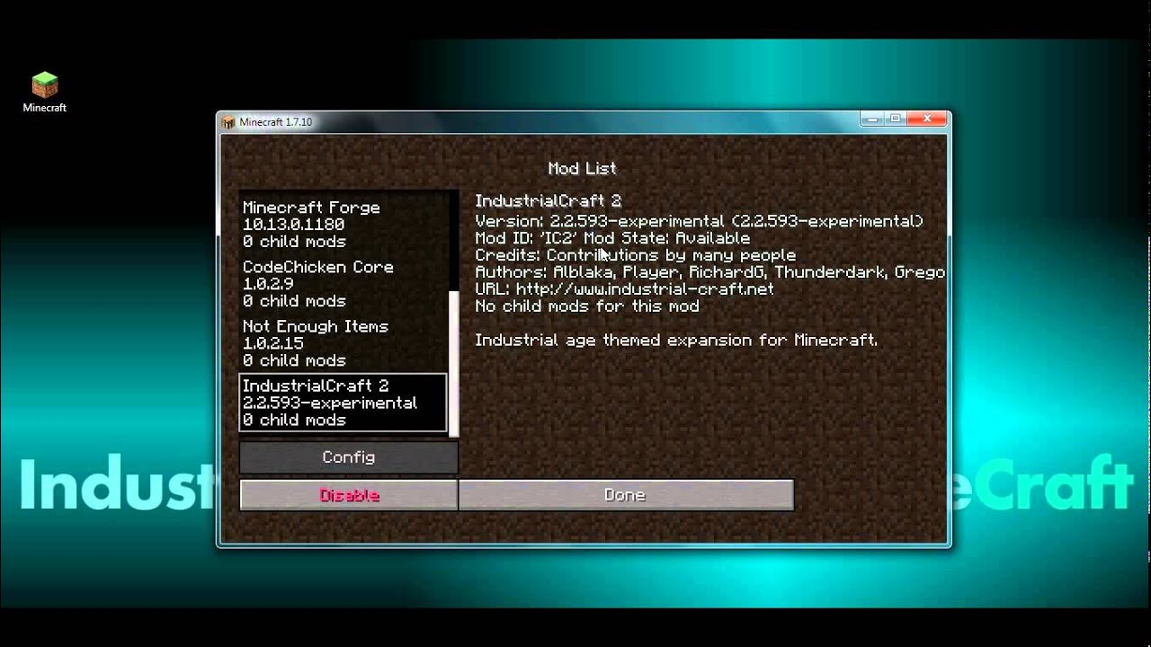 How To Install Industrialcraft 2 1 7 10 For Minecraft 1 7 10 With Download Link Youtube