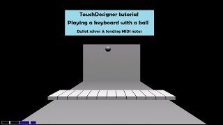 Playing a keyboard with a ball - Bullet solver & Sending MIDI notes - TouchDesigner tutorial