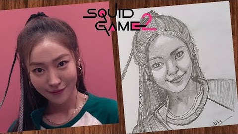 How to draw Player 196 Kang Mina From Squid game | Step by step Drawing Tutorial
