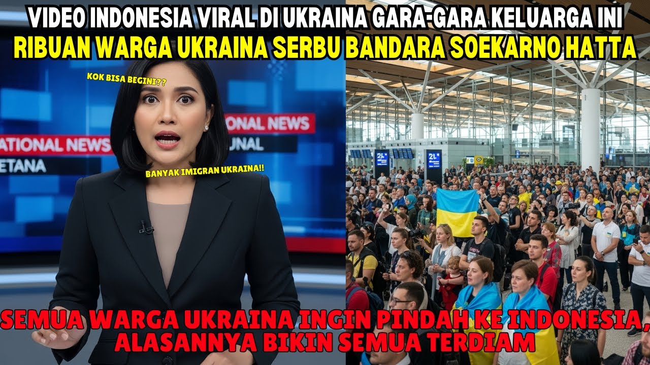 Video Indonesia Viral Di Eropa, Ribuan Warga Ukraina Padati Bandara Soekarno Hatta! Ternyata Mereka