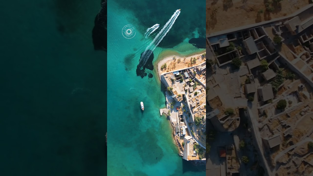 Spinalonga from above - Discover the Mystery of Crete’s Island Fortress! 🏝️🌀