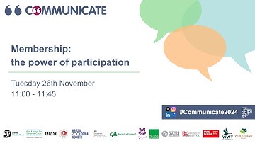 Membership: The power of participation | Communicate 2024