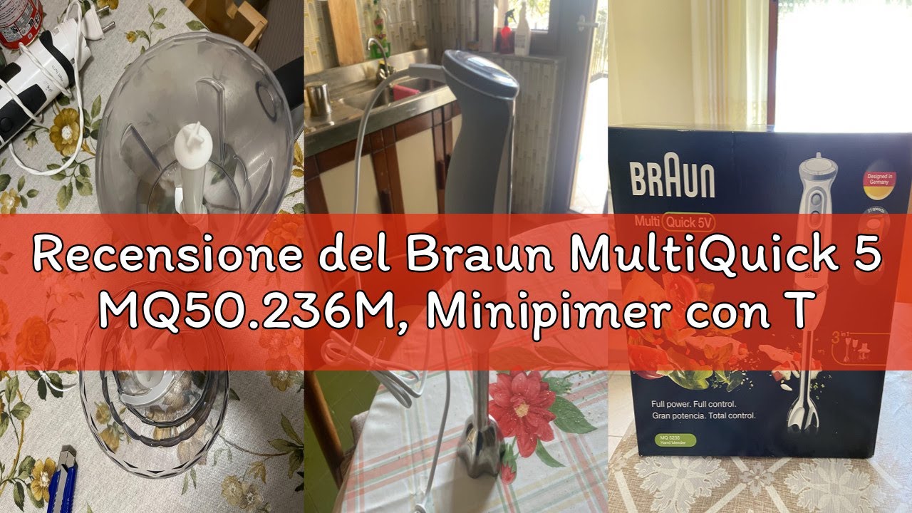 Recensione del Braun MultiQuick 5 MQ50.236M, Minipimer con Tecnologia PowerBell Plus, 21 Velocità+Tu