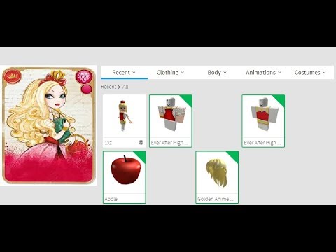 Making Ever After High Apple White A Roblox Account - 