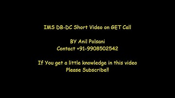 IMS DB DC Short Video on GET Calls || Next Batch Details See Description | Free Mock Interview