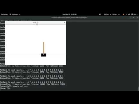 NEAT learns Cartpole Balancing