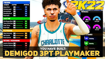 NBA 2K22 DEMIGOD POINT GUARD BUILD - DEMIGOD ISO BUILD - BEST PASS-FIRST POINT BUILD