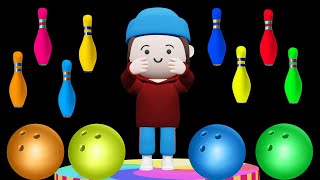 Head, Shoulders, Knees & Toes with Bowling Ball | Exercise Song For Kids | Rhymes and Songs