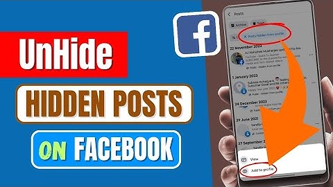 How To UnHide Post On Facebook Timeline | UnHide All Posts On Facebook