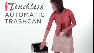 iTouchless 13 Gallon Stainless Steel Automatic Trash Can with Odor Control System