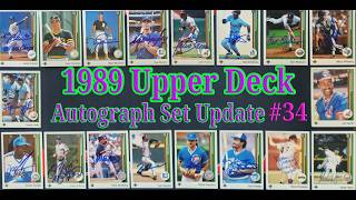 1989 Upper Deck Autographed Progress Report 34 - Set Update 5 Signed Cards Enter The Binder - Check