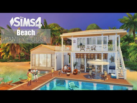 Видео: ⛵ Семейный Пляжный Дом • Уютный интерьер | Без СС | Сулани | THE SIMS 4