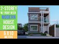 2 STOREY MODERN HOUSE DESIGN WITH ROOF DECK | 6 x 10 METERS