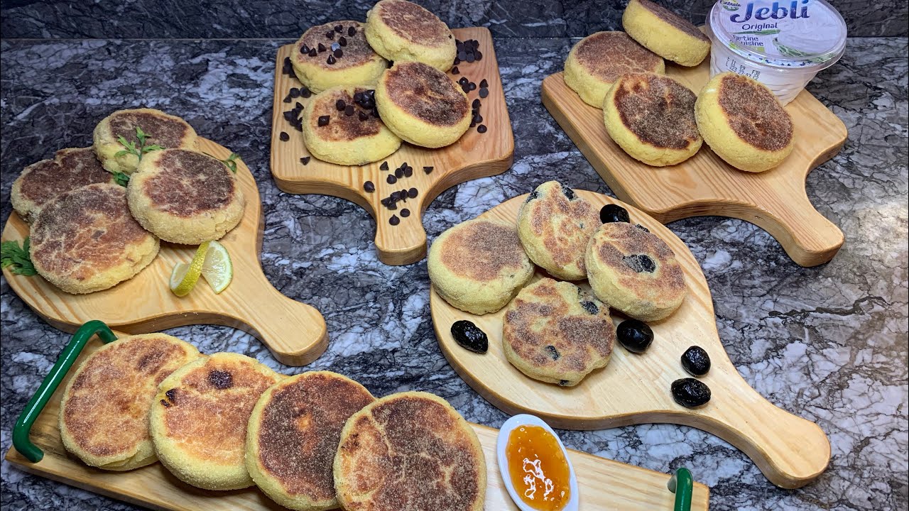 بكيلو ديال سميدة 🤓🤗 صايبت 5️⃣ حريشات  شكال ونكهات مختلفة تبهري بها ضيافك 🥰🥰