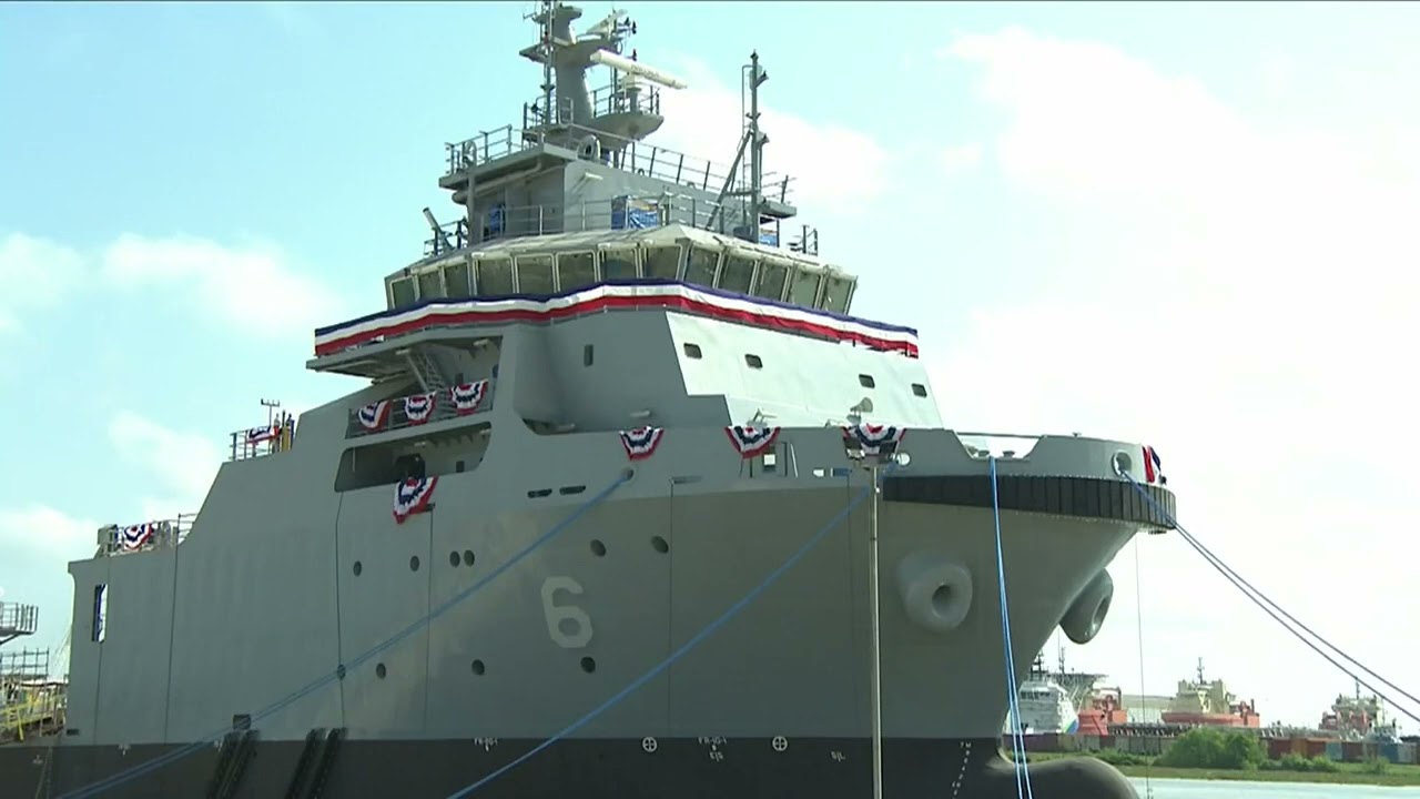 Christening of USNS Navajo (T-ATS-6), salvage and rescue ship