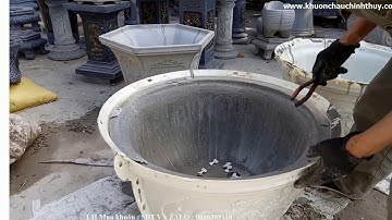 Khuôn abs , khuôn tròn 70 cm , cận cảnh đổ chậu tròn 70 cm.