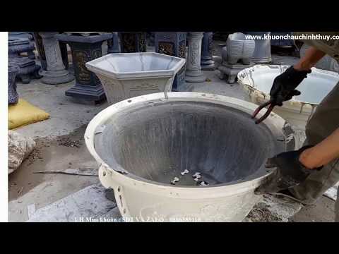 Video Khuôn abs , khuôn tròn 70 cm , cận cảnh đổ chậu tròn... - youtube