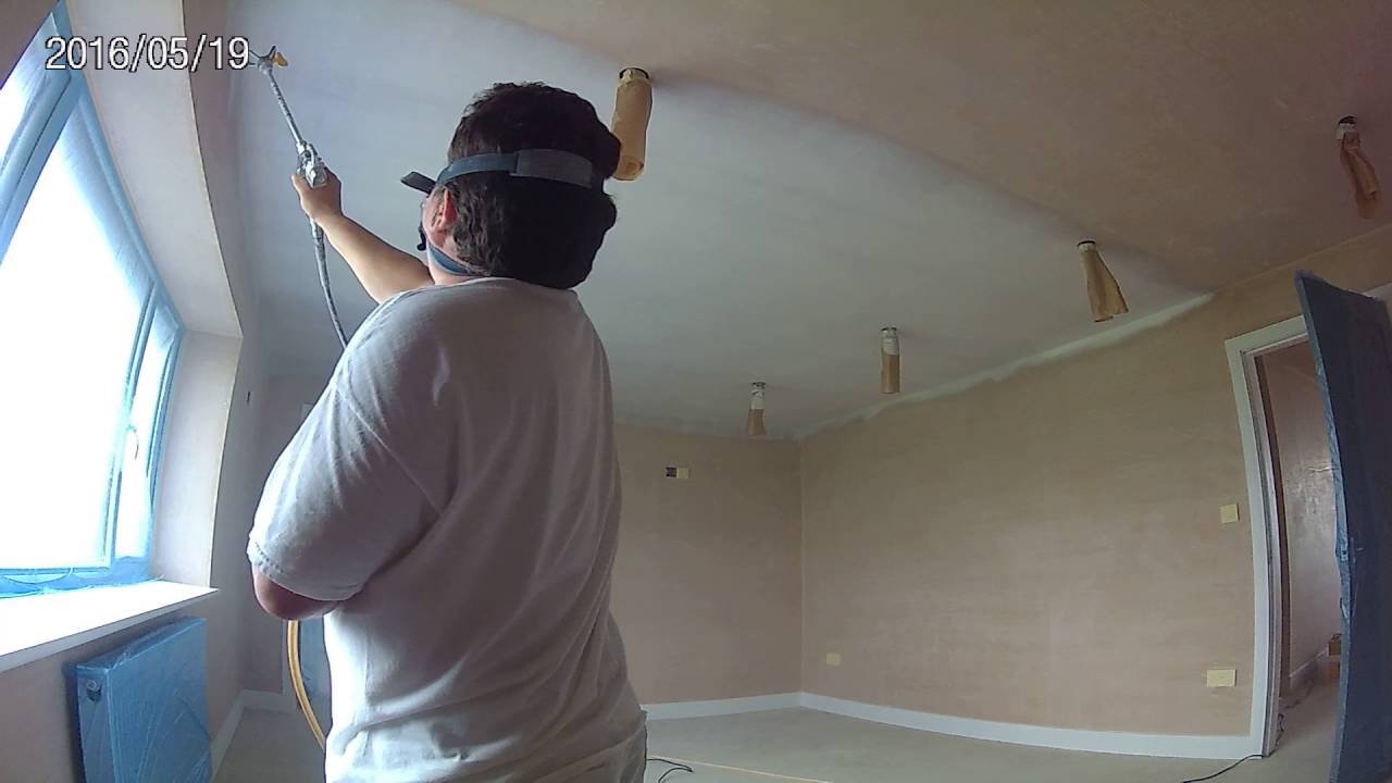 Mist coating yet another bedroom ceiling YouTube
